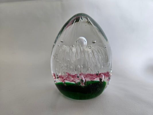 Vintage 'Fountain' Egg Shaped Paperweight