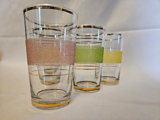 Set of 5 Harlequin Sugar Frosted Tumblers