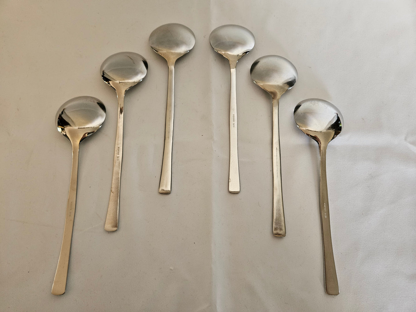 6 Viners Studio Pattern Soup Spoons