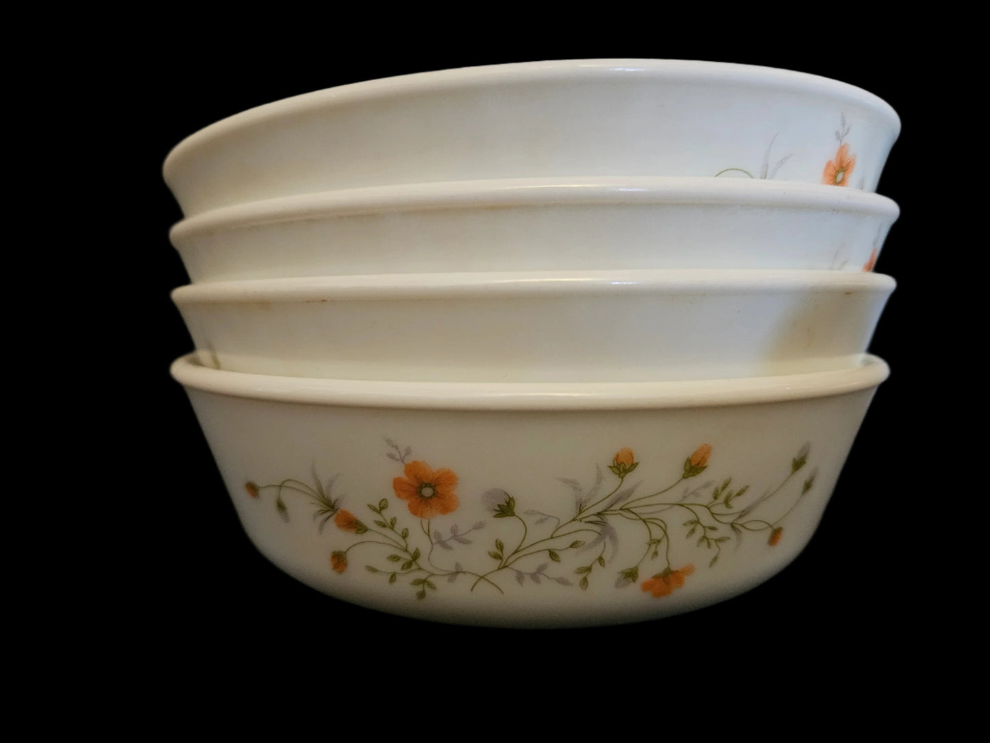 4 Pyrex Emily Spring Garden Cereal Bowls
