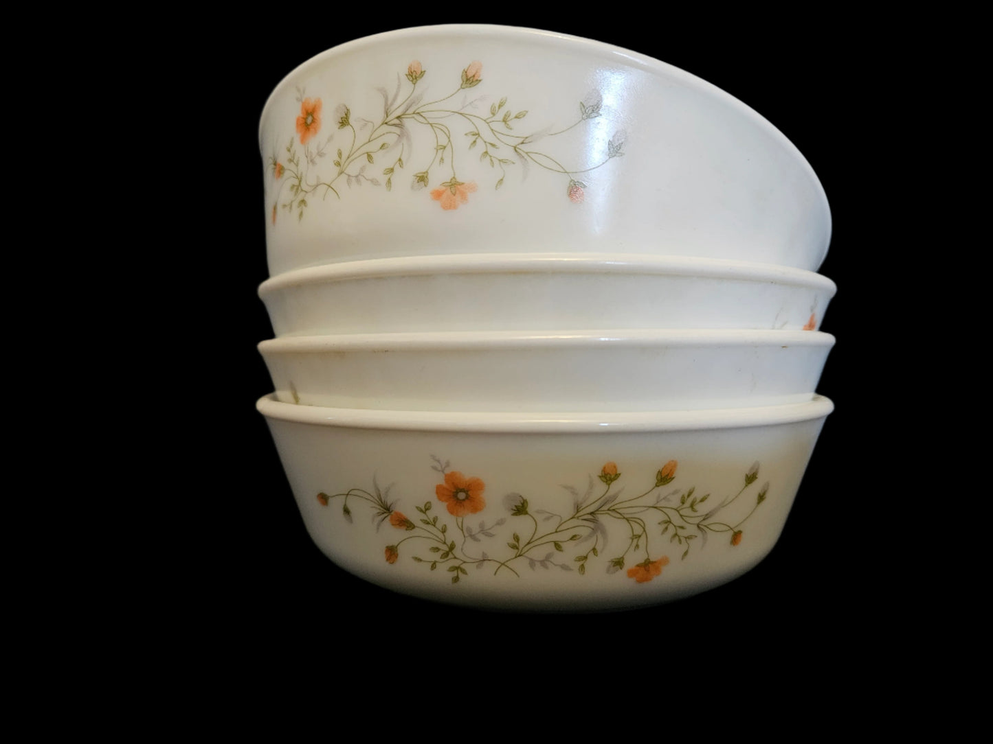 4 Pyrex Emily Spring Garden Cereal Bowls
