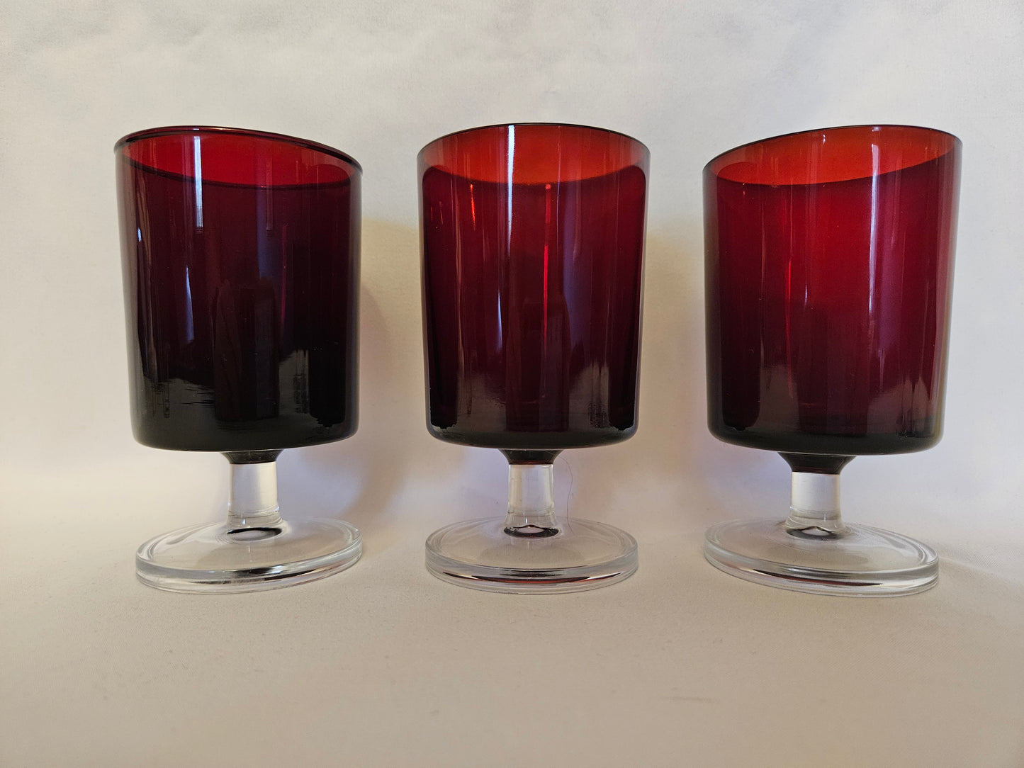 6 Luminarc Red Cavalier 11.5cm  Wine Glasses