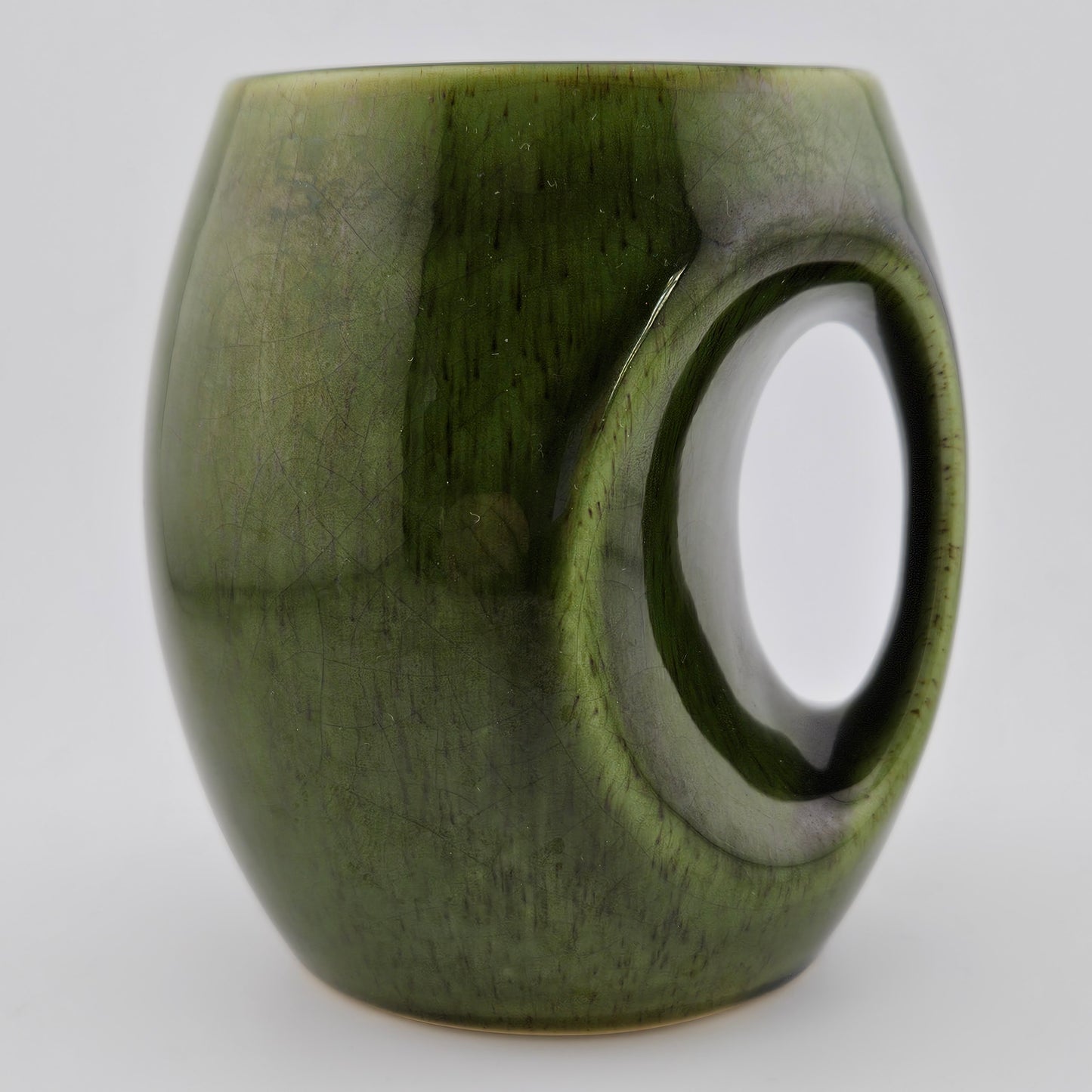 Holkham Pottery Owl Mug Green