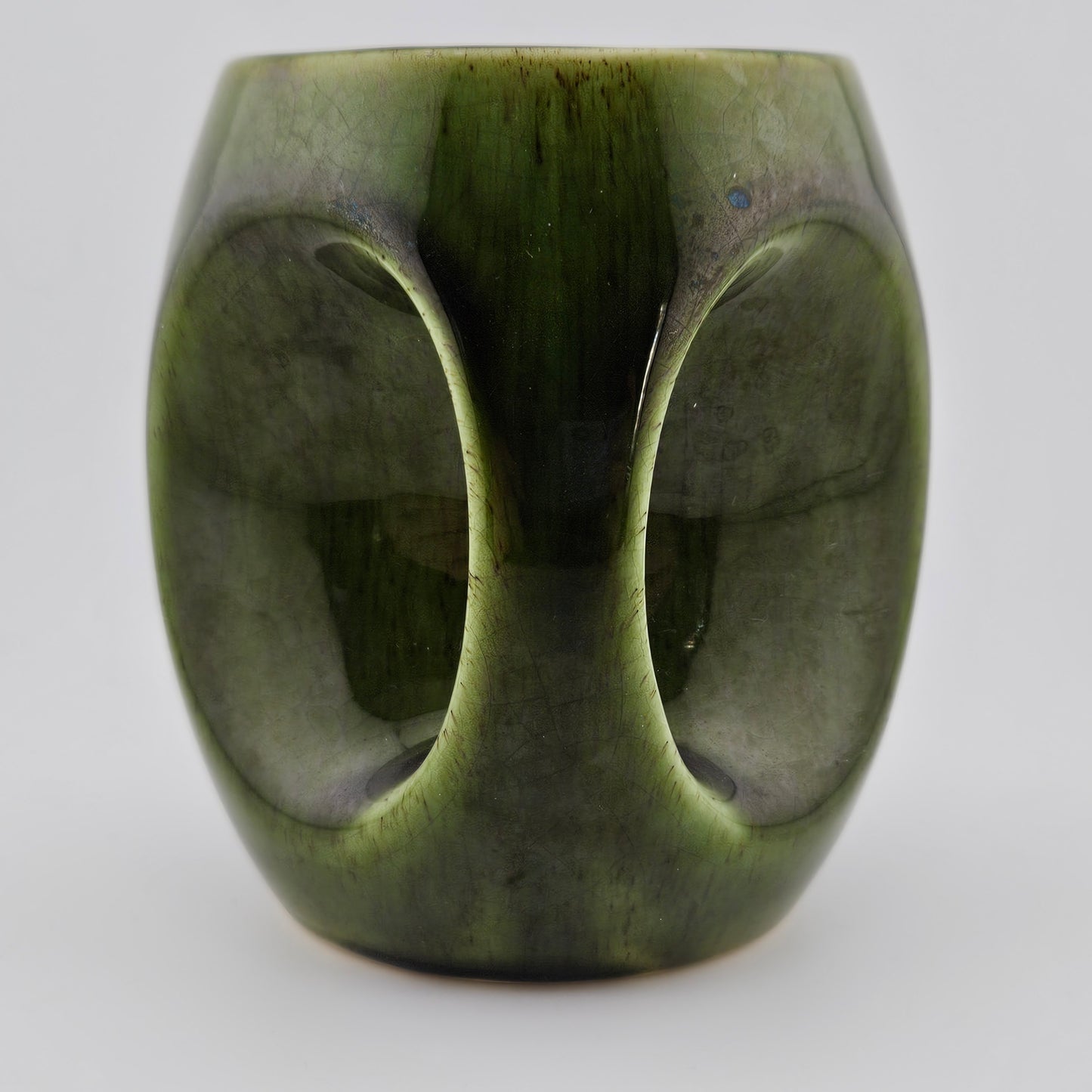 Holkham Pottery Owl Mug Green