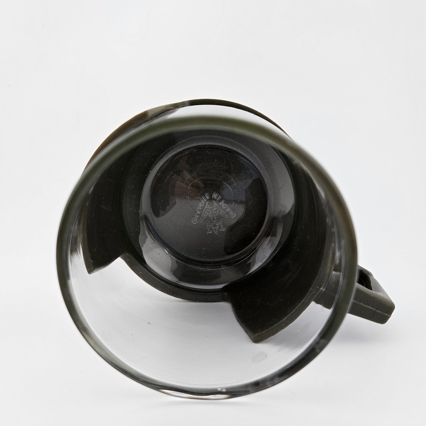 3 Pyrex Glass Cups Grey