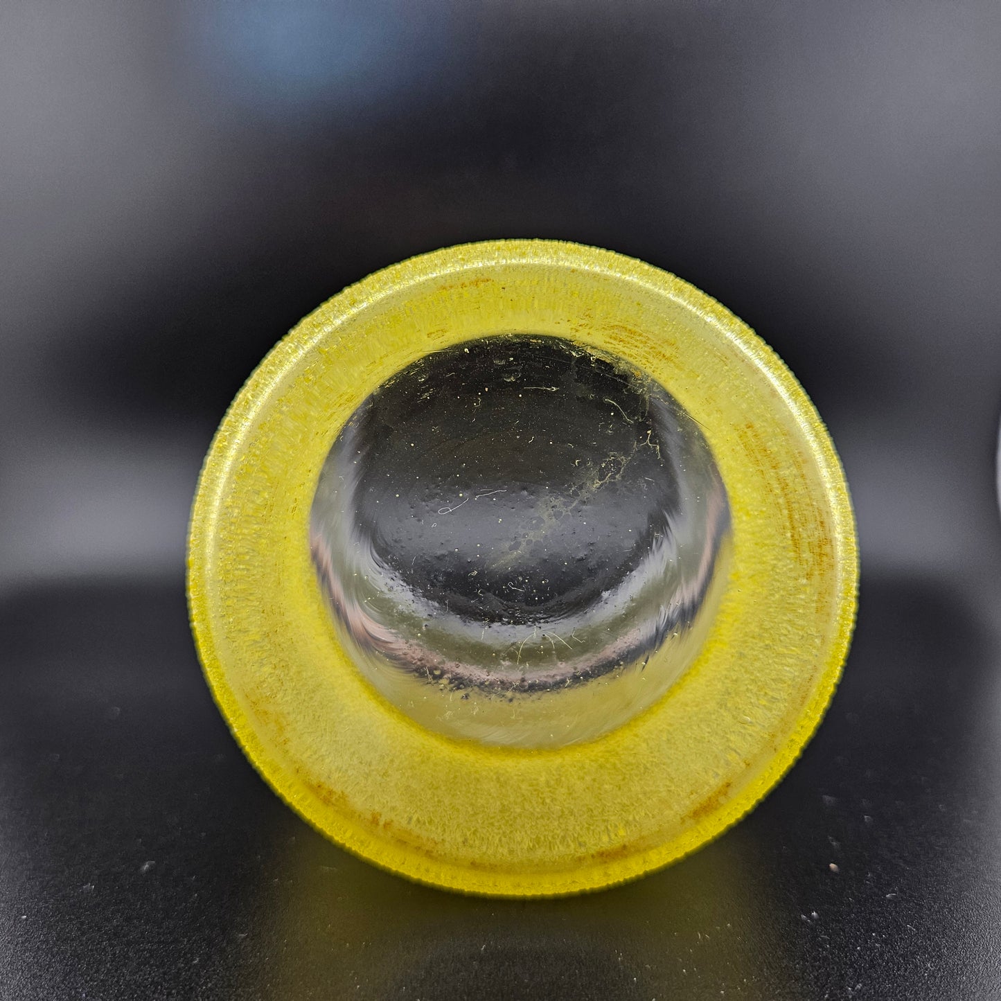 Yellow Sugar Frosted Vase